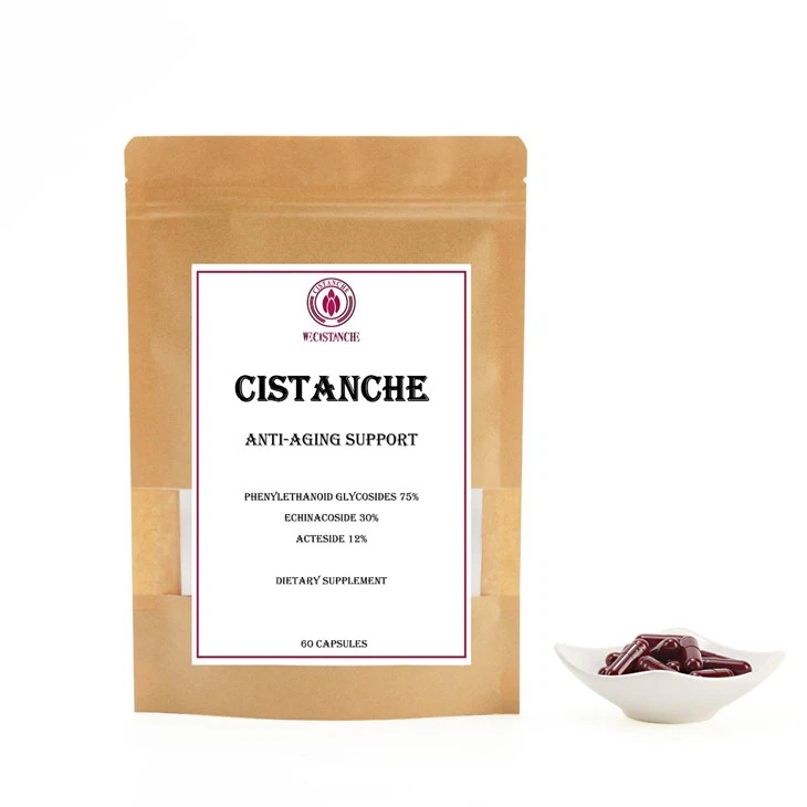 Cistanche Dietary Supplement Anti-Aging Support Phenylethanoid Glycosides 75% Echinacoside 30% Acteoside 12%