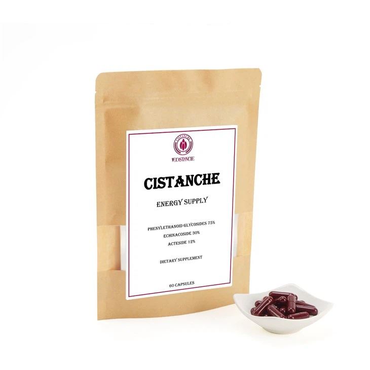 Cistanche Dietary Supplement Energy Supply Phenylethanoid Glycosides 75% Echinacoside 30% Acteoside 12% 60 Pieces